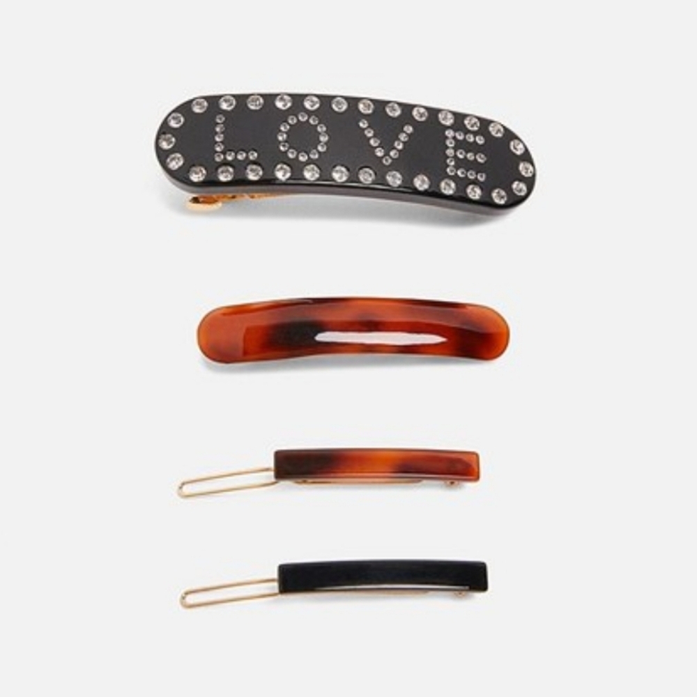 Zara set of 4 hair clips New